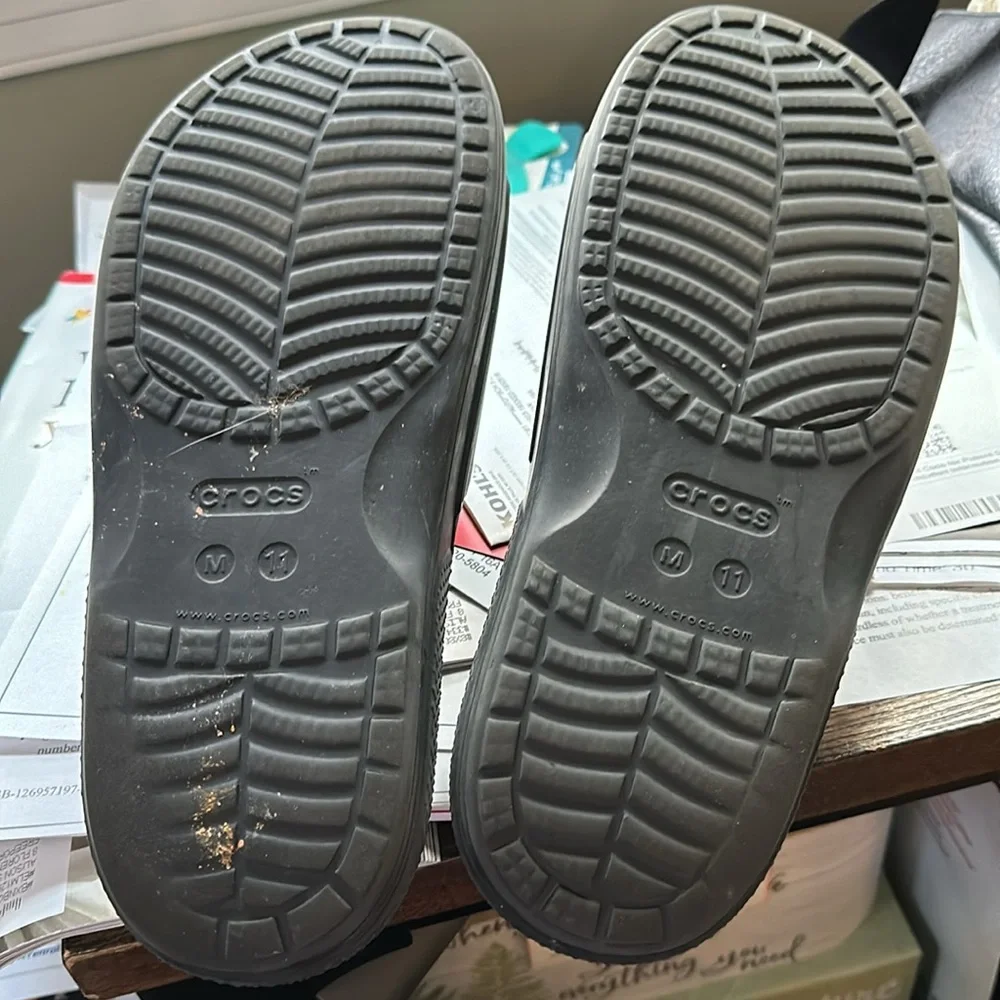 Iconic Crocs Comfort Slides Mens Size 11 - Picture 3 of 3